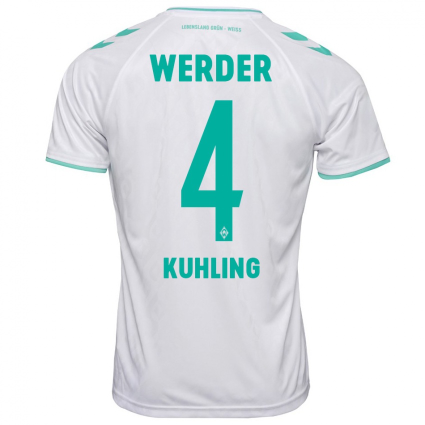 Hombre Camiseta Ole Kühling #4 Blanco 2ª Equipación 2023/24 La Camisa