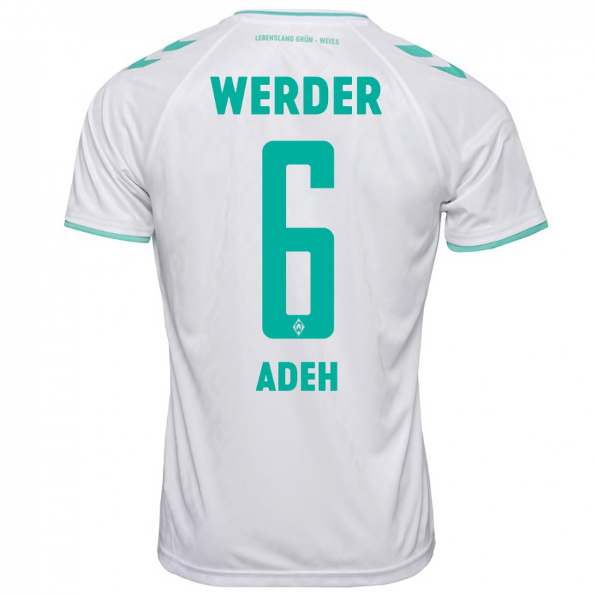 Hombre Camiseta Wesley Adeh #6 Blanco 2ª Equipación 2023/24 La Camisa