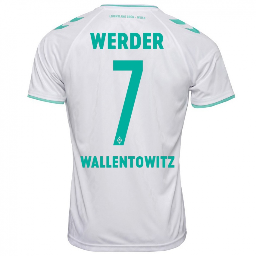 Hombre Camiseta Mika Wallentowitz #7 Blanco 2ª Equipación 2023/24 La Camisa