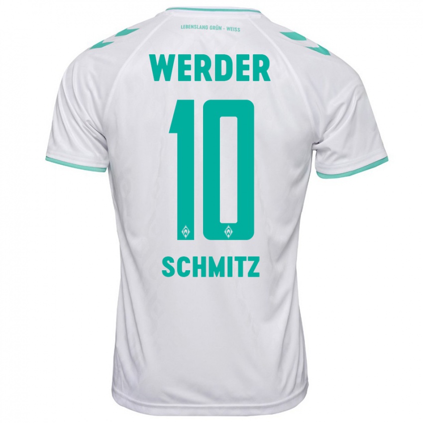 Hombre Camiseta Maximilian Schmitz #10 Blanco 2ª Equipación 2023/24 La Camisa