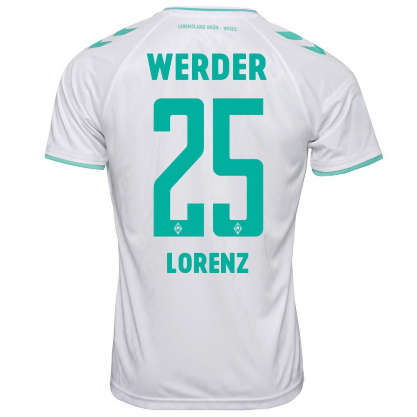 Hombre Camiseta Jacob Lorenz #25 Blanco 2ª Equipación 2023/24 La Camisa