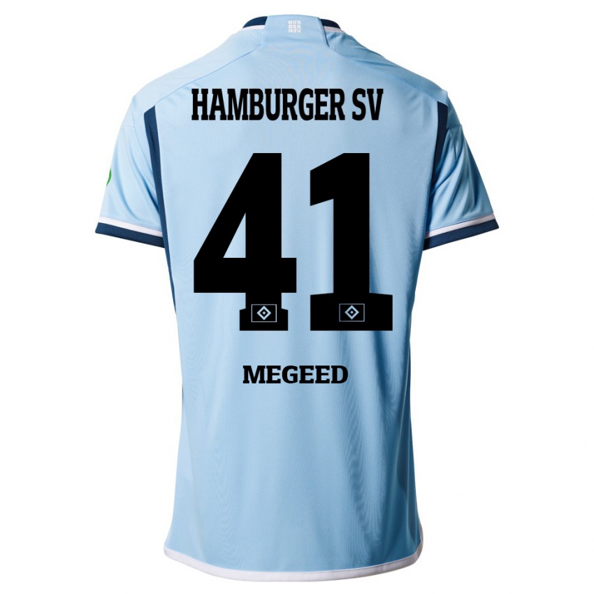 Hombre Camiseta Omar Megeed #41 Azul 2ª Equipación 2023/24 La Camisa