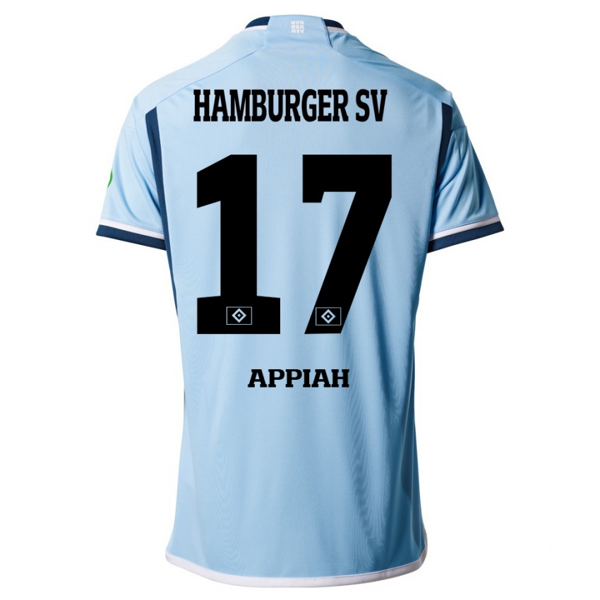 Hombre Camiseta Emmanuel Appiah #17 Azul 2ª Equipación 2023/24 La Camisa