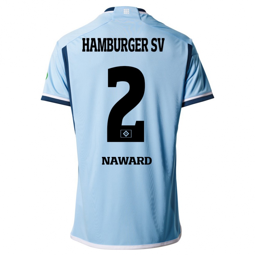 Hombre Camiseta Lela-Celin Naward #2 Azul 2ª Equipación 2023/24 La Camisa