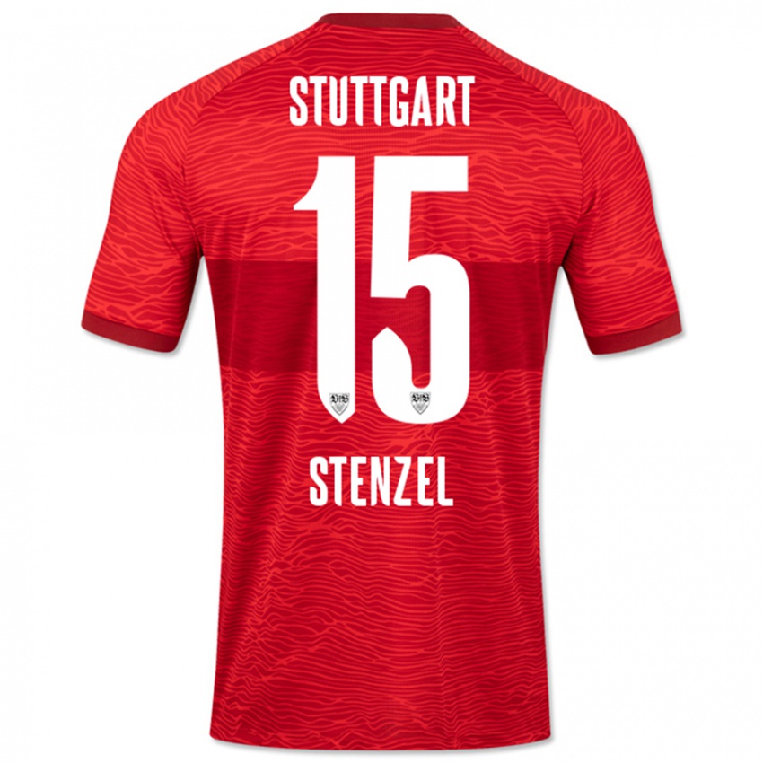 Hombre Camiseta Pascal Stenzel #15 Rojo 2ª Equipación 2023/24 La Camisa