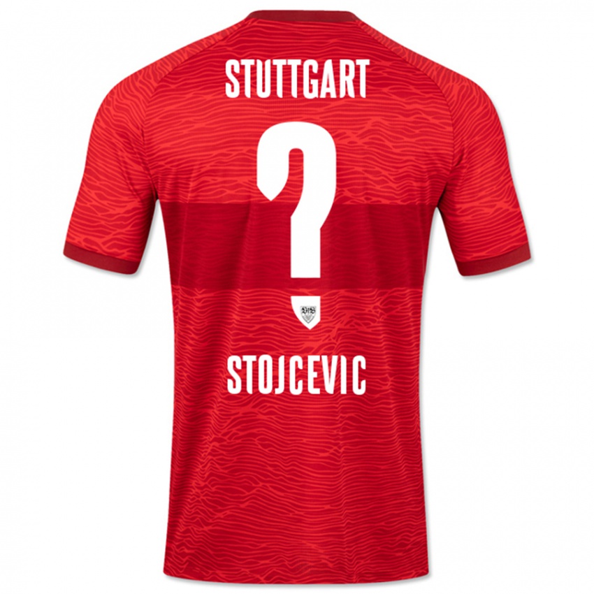 Hombre Camiseta Martin Stojcevic #0 Rojo 2ª Equipación 2023/24 La Camisa