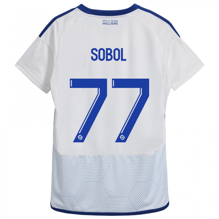 Hombre Camiseta Eduard Sobol #77 Blanco 2ª Equipación 2023/24 La Camisa