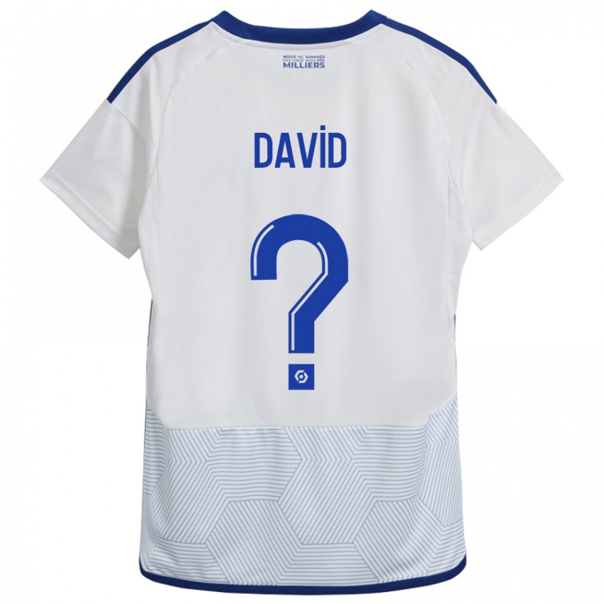 Hombre Camiseta David #0 Blanco 2ª Equipación 2023/24 La Camisa