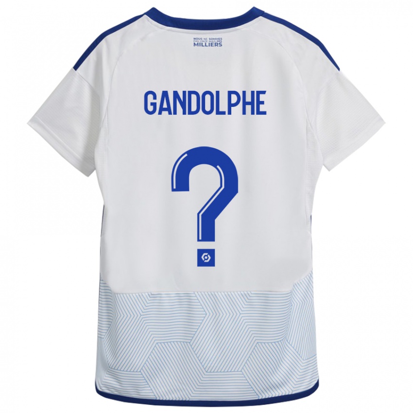 Hombre Camiseta Adrien Gandolphe #0 Blanco 2ª Equipación 2023/24 La Camisa