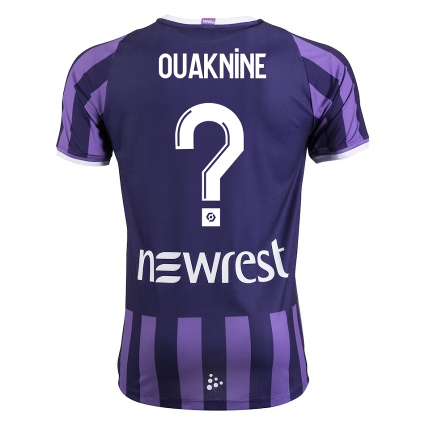 Hombre Camiseta Jules Ouaknine #0 Morado 2ª Equipación 2023/24 La Camisa