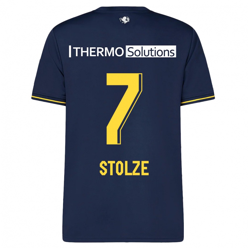 Hombre Camiseta Anna-Lena Stolze #7 Armada 2ª Equipación 2023/24 La Camisa