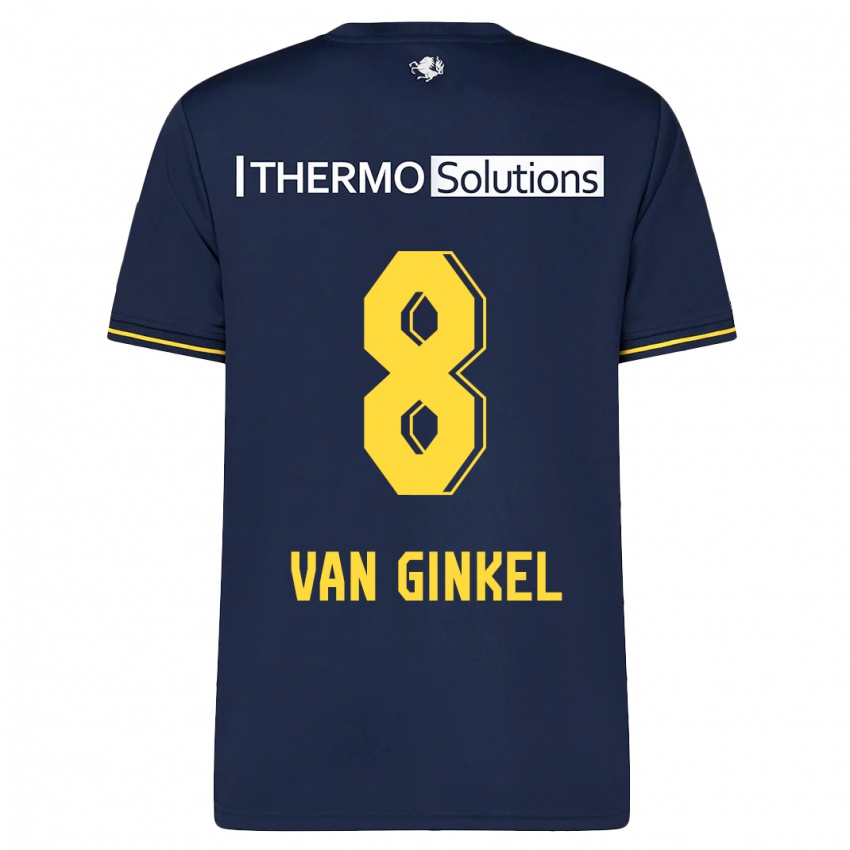 Hombre Camiseta Danique Van Ginkel #8 Armada 2ª Equipación 2023/24 La Camisa