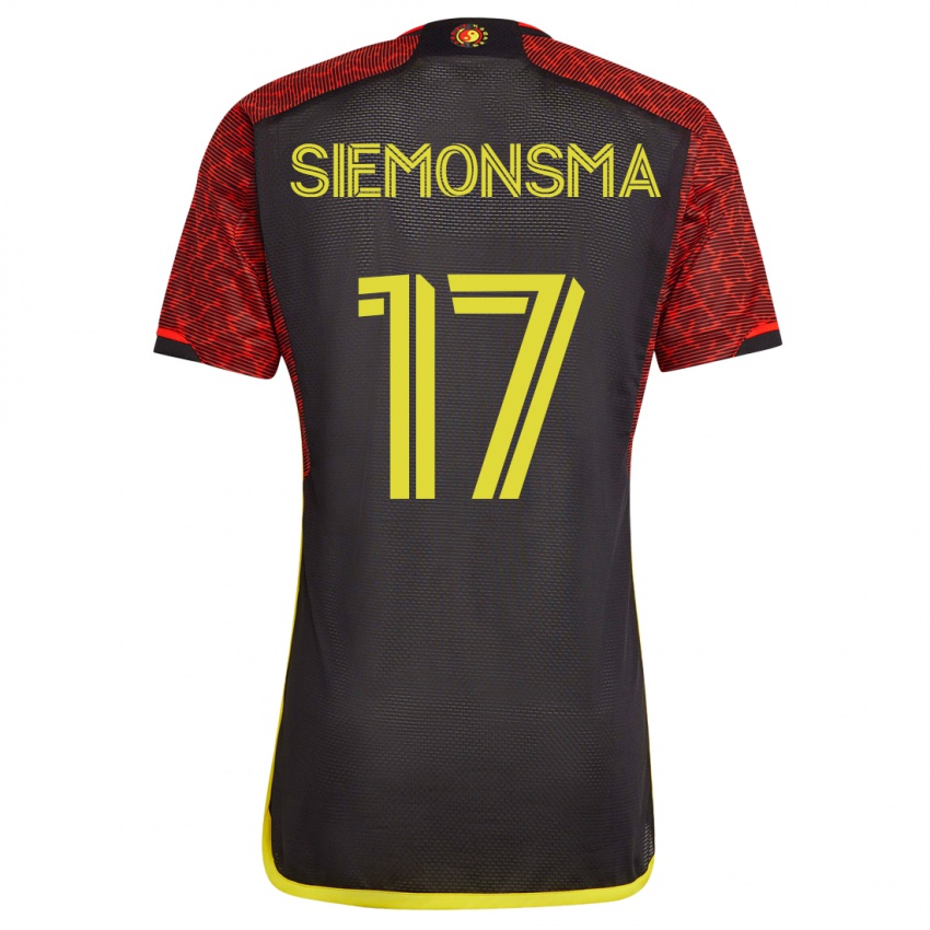 Hombre Camiseta Sianna Siemonsma #17 Naranja 2ª Equipación 2023/24 La Camisa