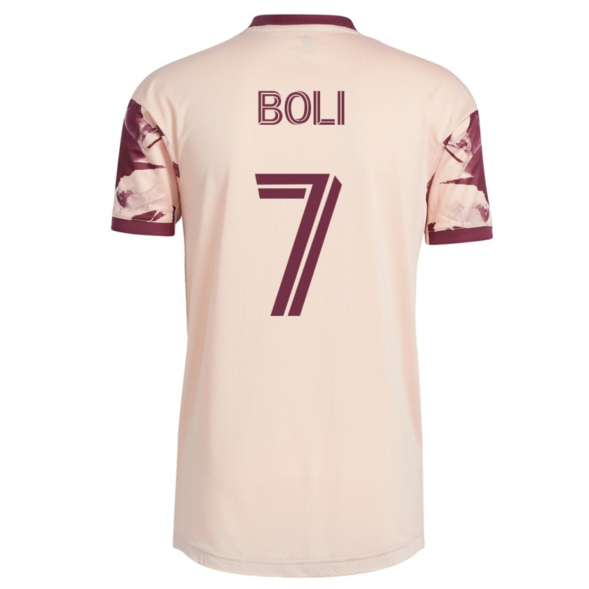 Hombre Camiseta Franck Boli #7 Blanquecino 2ª Equipación 2023/24 La Camisa