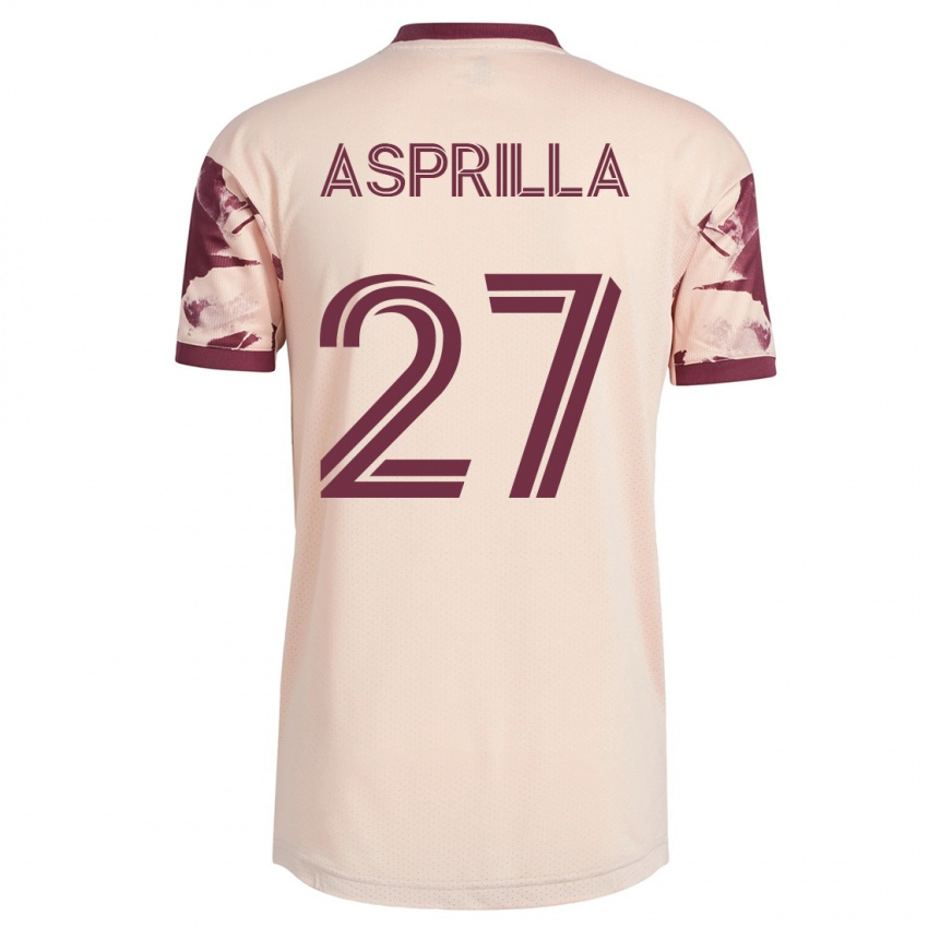 Hombre Camiseta Dairon Asprilla #27 Blanquecino 2ª Equipación 2023/24 La Camisa