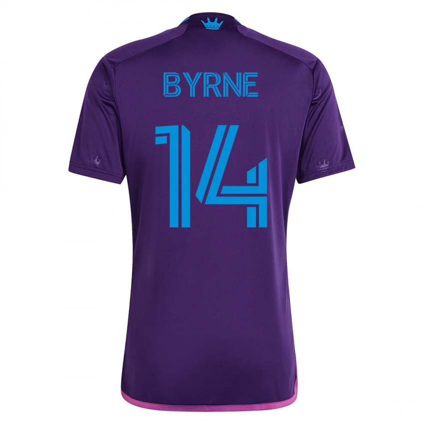 Hombre Camiseta Nathan Byrne #14 Violeta 2ª Equipación 2023/24 La Camisa