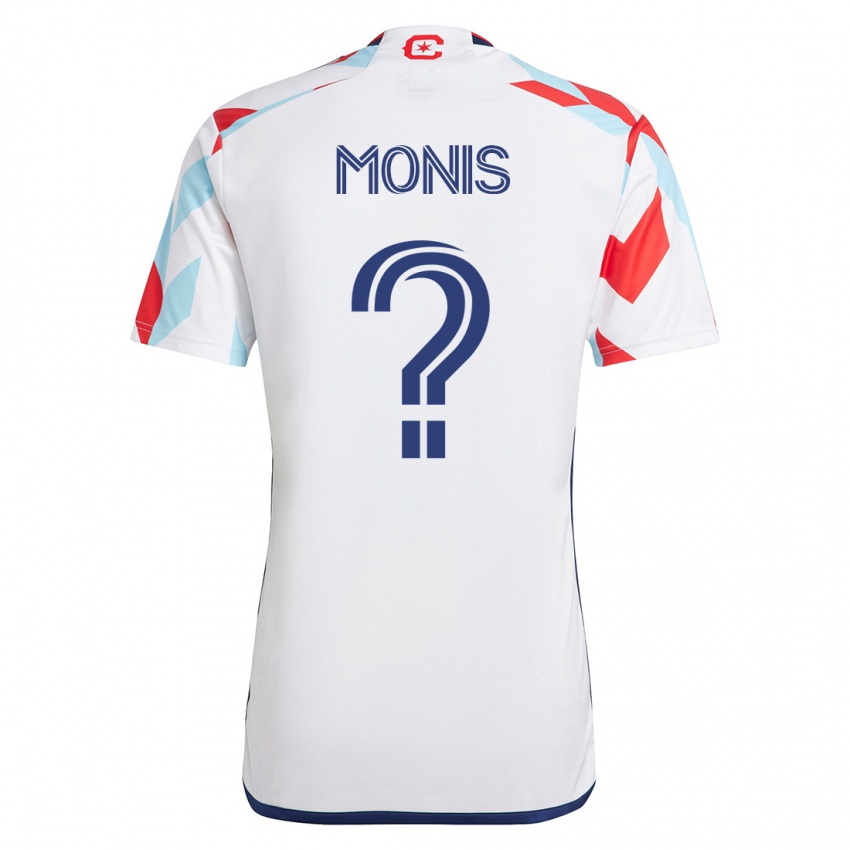 Hombre Camiseta Alex Monis #0 Blanco Azul 2ª Equipación 2023/24 La Camisa