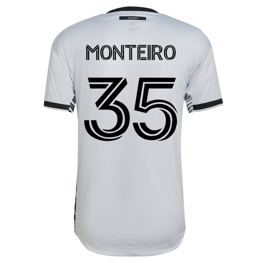 Hombre Camiseta Jamiro Monteiro #35 Blanco 2ª Equipación 2023/24 La Camisa