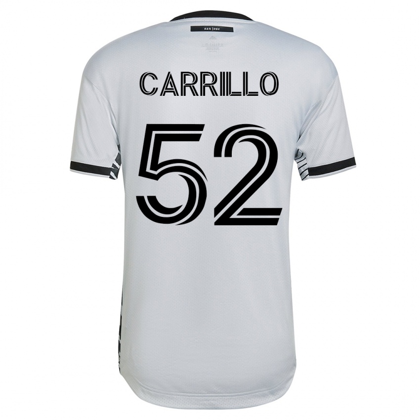 Hombre Camiseta Israel Carrillo #52 Blanco 2ª Equipación 2023/24 La Camisa