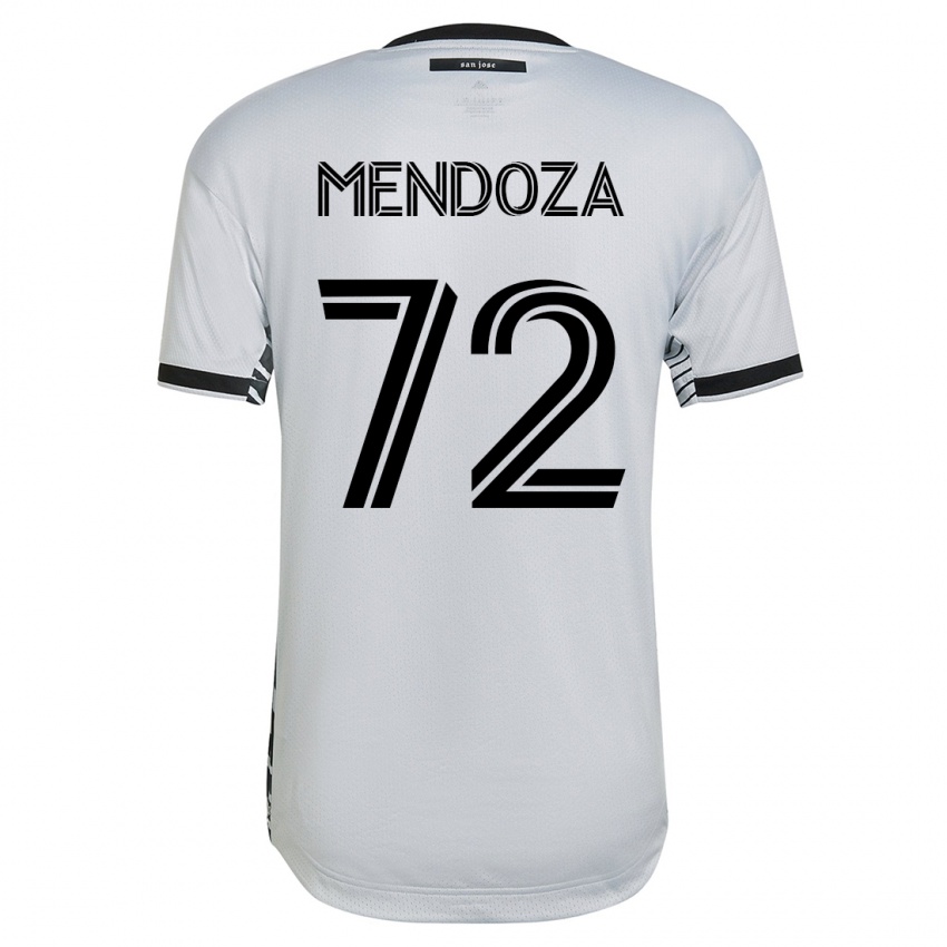 Hombre Camiseta Edwyn Mendoza #72 Blanco 2ª Equipación 2023/24 La Camisa