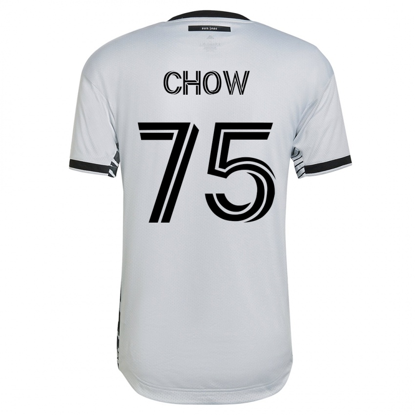 Hombre Camiseta Alex Chow #75 Blanco 2ª Equipación 2023/24 La Camisa