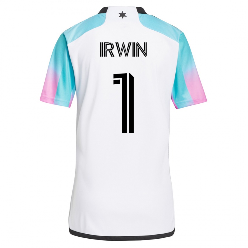 Hombre Camiseta Clint Irwin #1 Blanco 2ª Equipación 2023/24 La Camisa