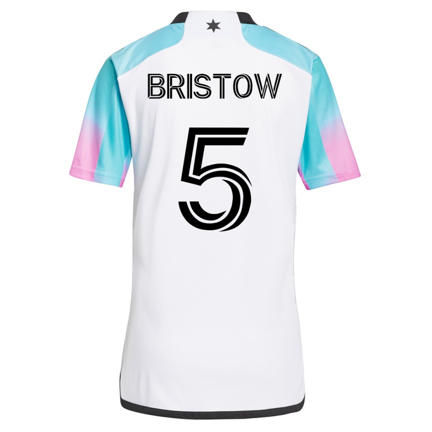 Hombre Camiseta Ethan Bristow #5 Blanco 2ª Equipación 2023/24 La Camisa