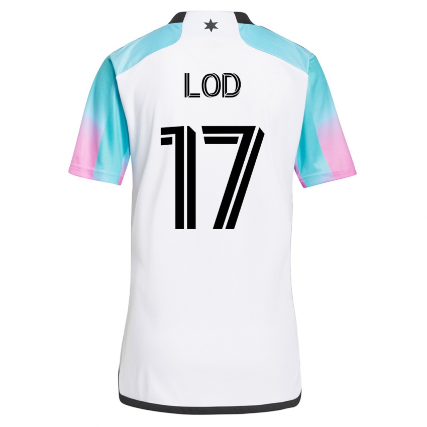 Hombre Camiseta Robin Lod #17 Blanco 2ª Equipación 2023/24 La Camisa