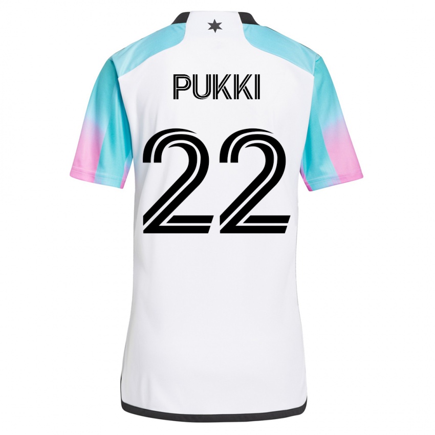 Hombre Camiseta Teemu Pukki #22 Blanco 2ª Equipación 2023/24 La Camisa