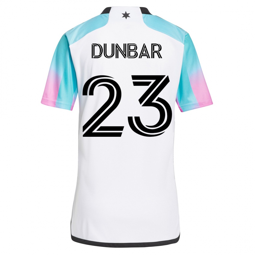 Hombre Camiseta Cameron Dunbar #23 Blanco 2ª Equipación 2023/24 La Camisa