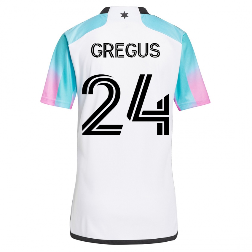 Hombre Camiseta Ján Gregus #24 Blanco 2ª Equipación 2023/24 La Camisa