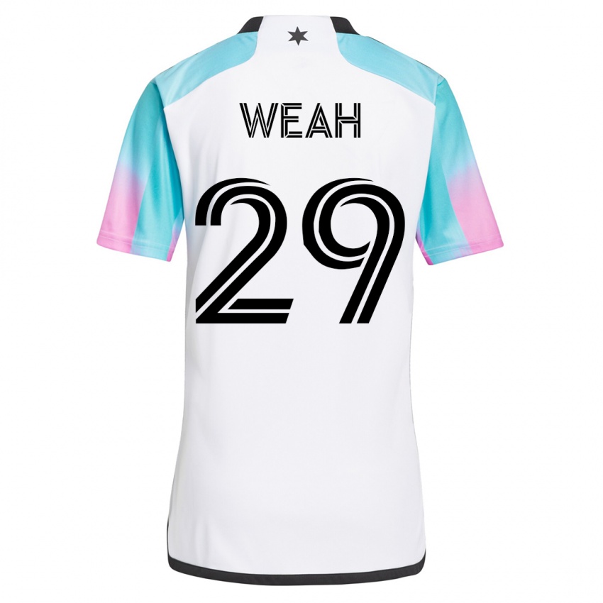Hombre Camiseta Patrick Weah #29 Blanco 2ª Equipación 2023/24 La Camisa