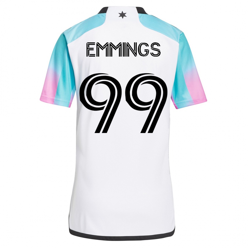 Hombre Camiseta Fred Emmings #99 Blanco 2ª Equipación 2023/24 La Camisa