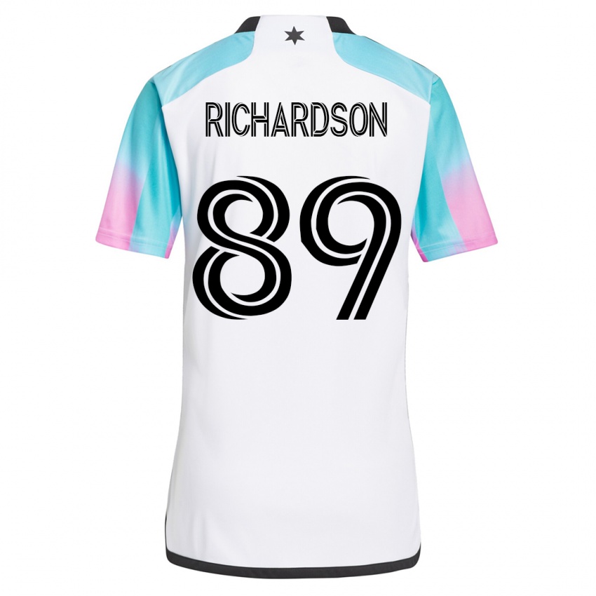 Hombre Camiseta Nick Richardson #89 Blanco 2ª Equipación 2023/24 La Camisa