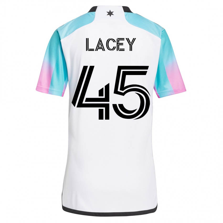 Hombre Camiseta Kameron Lacey #45 Blanco 2ª Equipación 2023/24 La Camisa