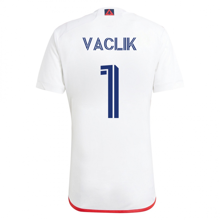 Hombre Camiseta Tomas Vaclik #1 Blanco Rojo 2ª Equipación 2023/24 La Camisa