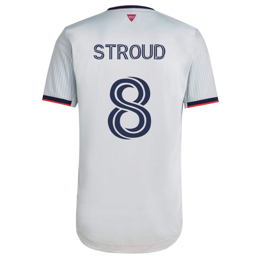Hombre Camiseta Jared Stroud #8 Blanco 2ª Equipación 2023/24 La Camisa
