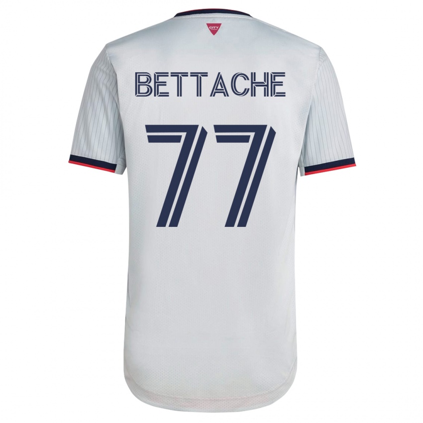 Hombre Camiseta Faysal Bettache #77 Blanco 2ª Equipación 2023/24 La Camisa