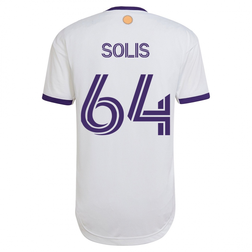 Hombre Camiseta Jhon Solís #64 Blanco 2ª Equipación 2023/24 La Camisa