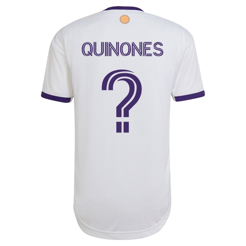 Hombre Camiseta Lucas Quiñones #0 Blanco 2ª Equipación 2023/24 La Camisa