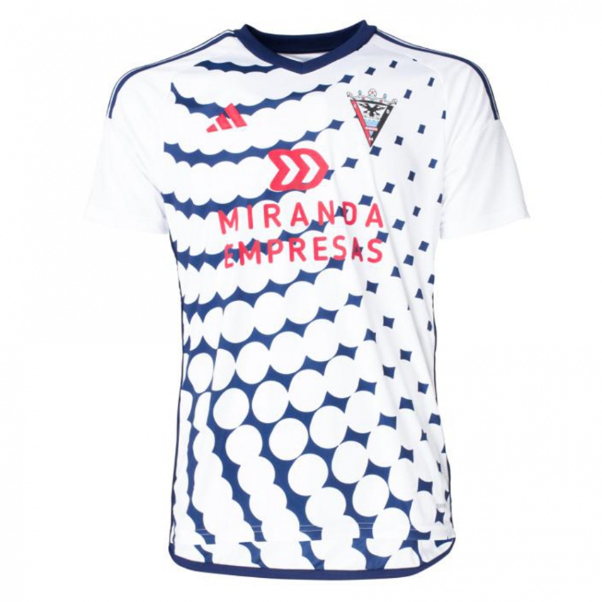 Hombre Camiseta Álvaro Sanz #8 Blanco 2ª Equipación 2023/24 La Camisa