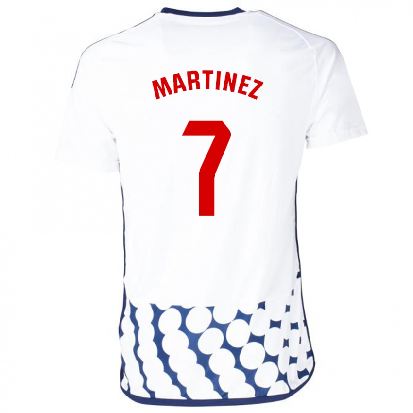 Hombre Camiseta Gabri Martínez #7 Blanco 2ª Equipación 2023/24 La Camisa