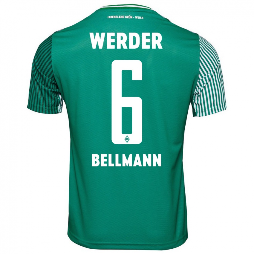Mujer Camiseta Paul Bellmann #6 Verde 1ª Equipación 2023/24 La Camisa