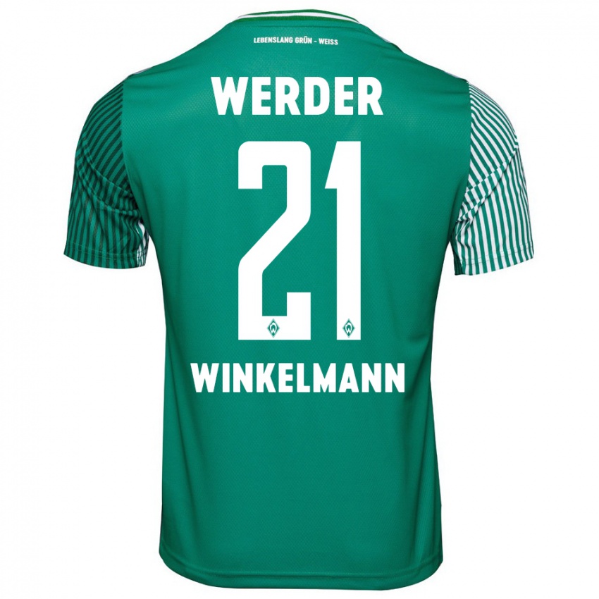 Mujer Camiseta Till Winkelmann #21 Verde 1ª Equipación 2023/24 La Camisa