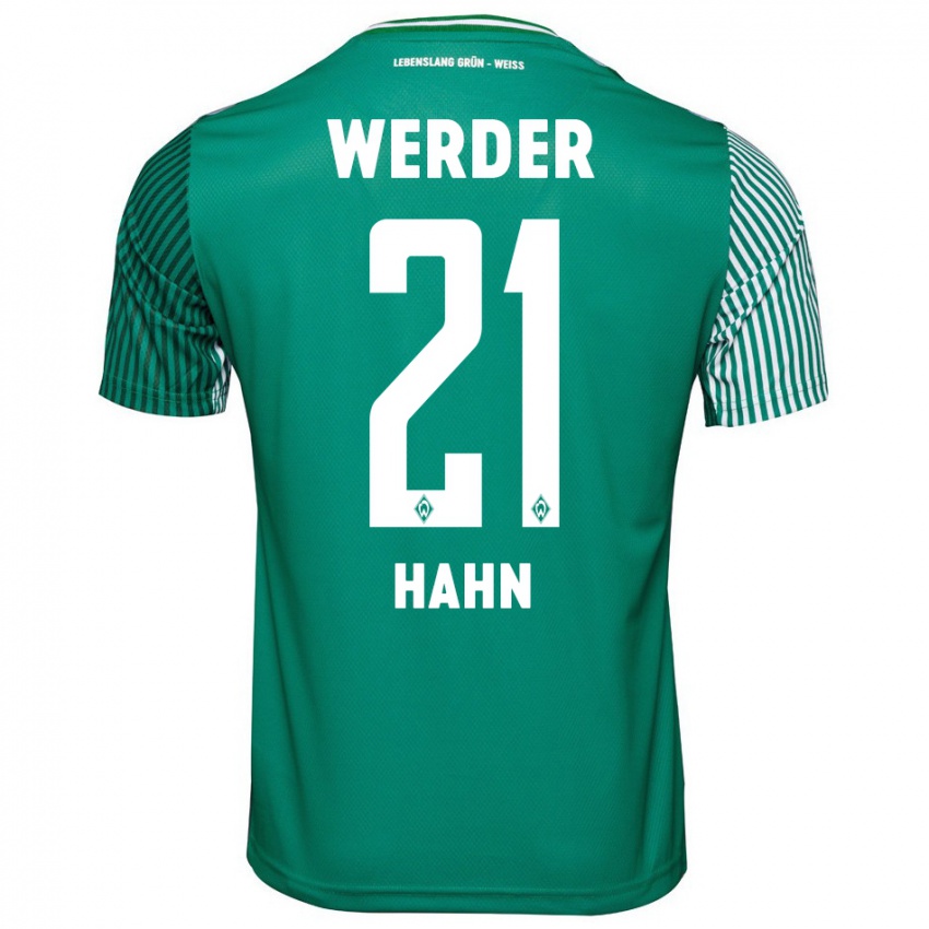 Mujer Camiseta Chiara Hahn #21 Verde 1ª Equipación 2023/24 La Camisa