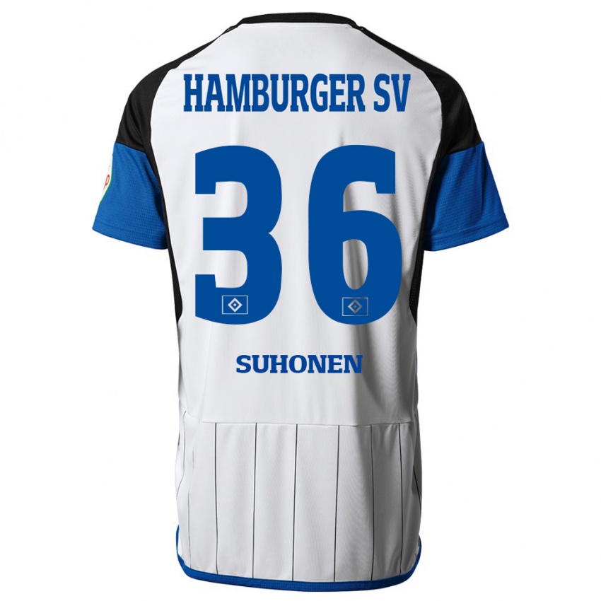 Mujer Camiseta Anssi Suhonen #36 Blanco 1ª Equipación 2023/24 La Camisa