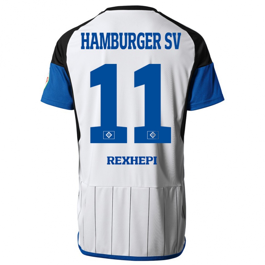 Mujer Camiseta Arlind Rexhepi #11 Blanco 1ª Equipación 2023/24 La Camisa