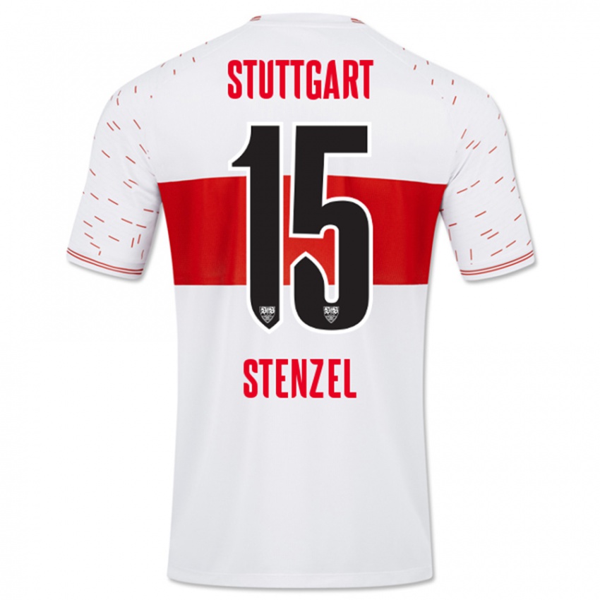 Mujer Camiseta Pascal Stenzel #15 Blanco 1ª Equipación 2023/24 La Camisa