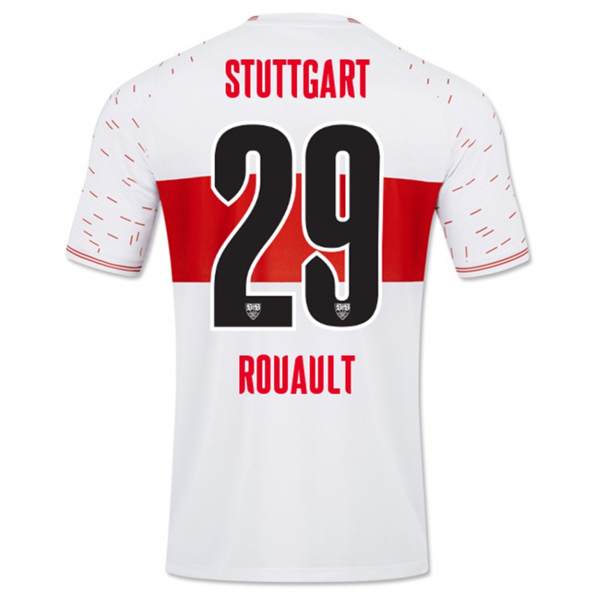 Mujer Camiseta Anthony Rouault #29 Blanco 1ª Equipación 2023/24 La Camisa