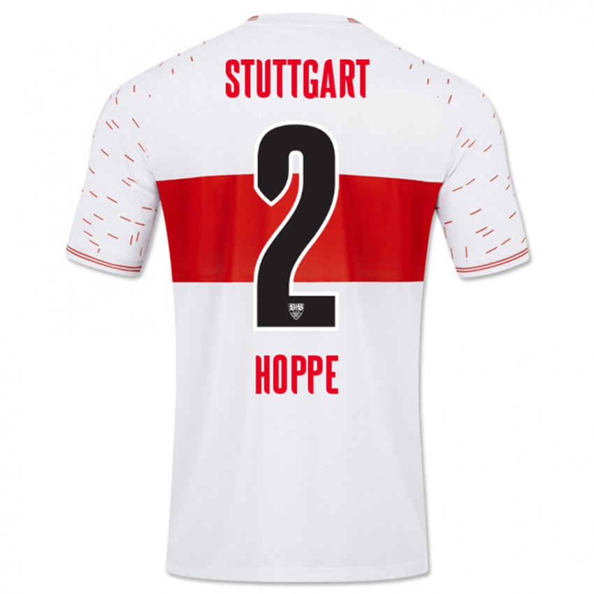 Mujer Camiseta Mattis Hoppe #2 Blanco 1ª Equipación 2023/24 La Camisa